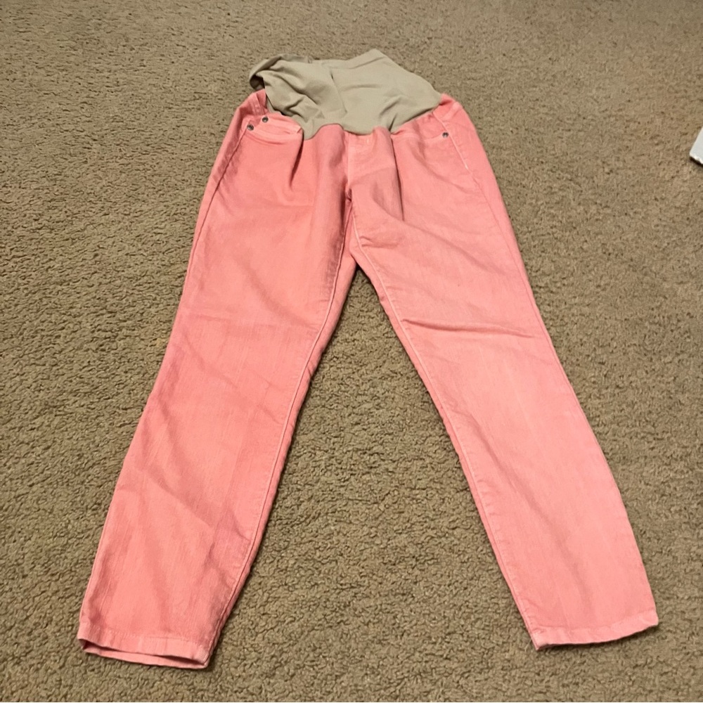 Pink maternity jeans